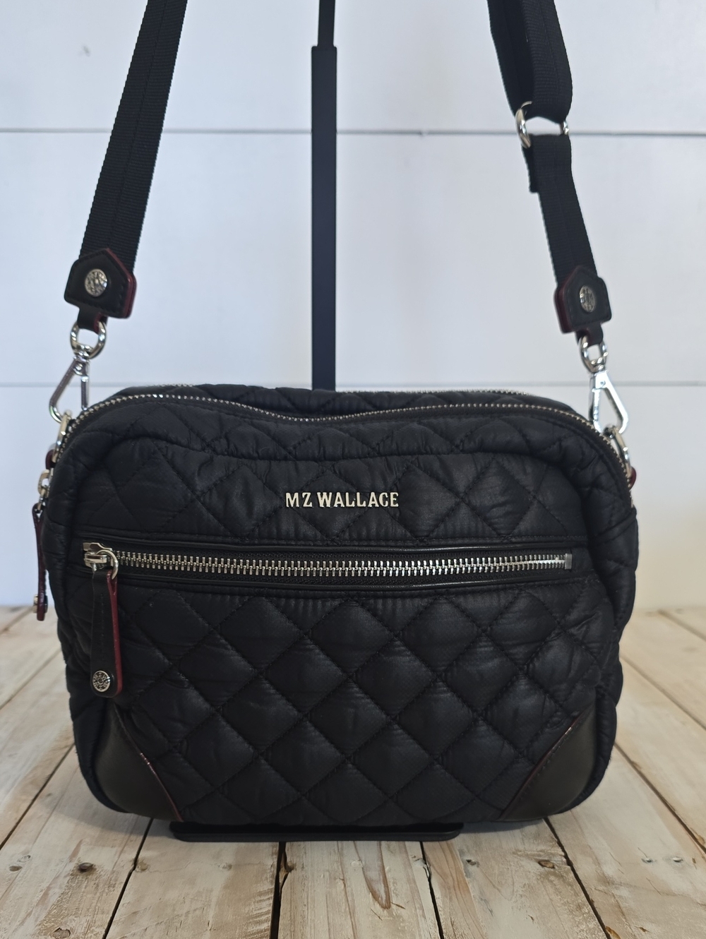 Beautiful MZ Wallace Crosby Quilted Crossbody Bag – Classic Black